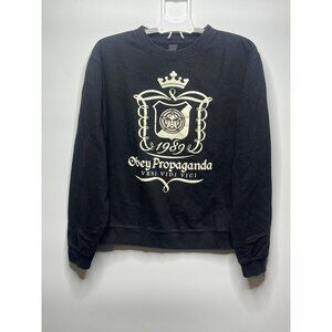 Obey Propaganda Black "Veni Vidi Vici" Crewneck Pullover Sweatshirt Sz S